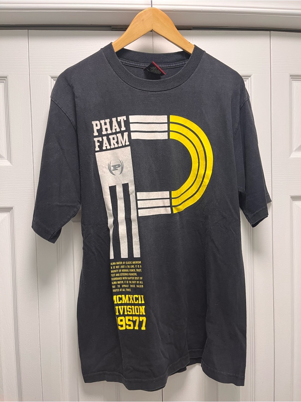 Vintage Phat Farm Tee with Yellow & White Graphic